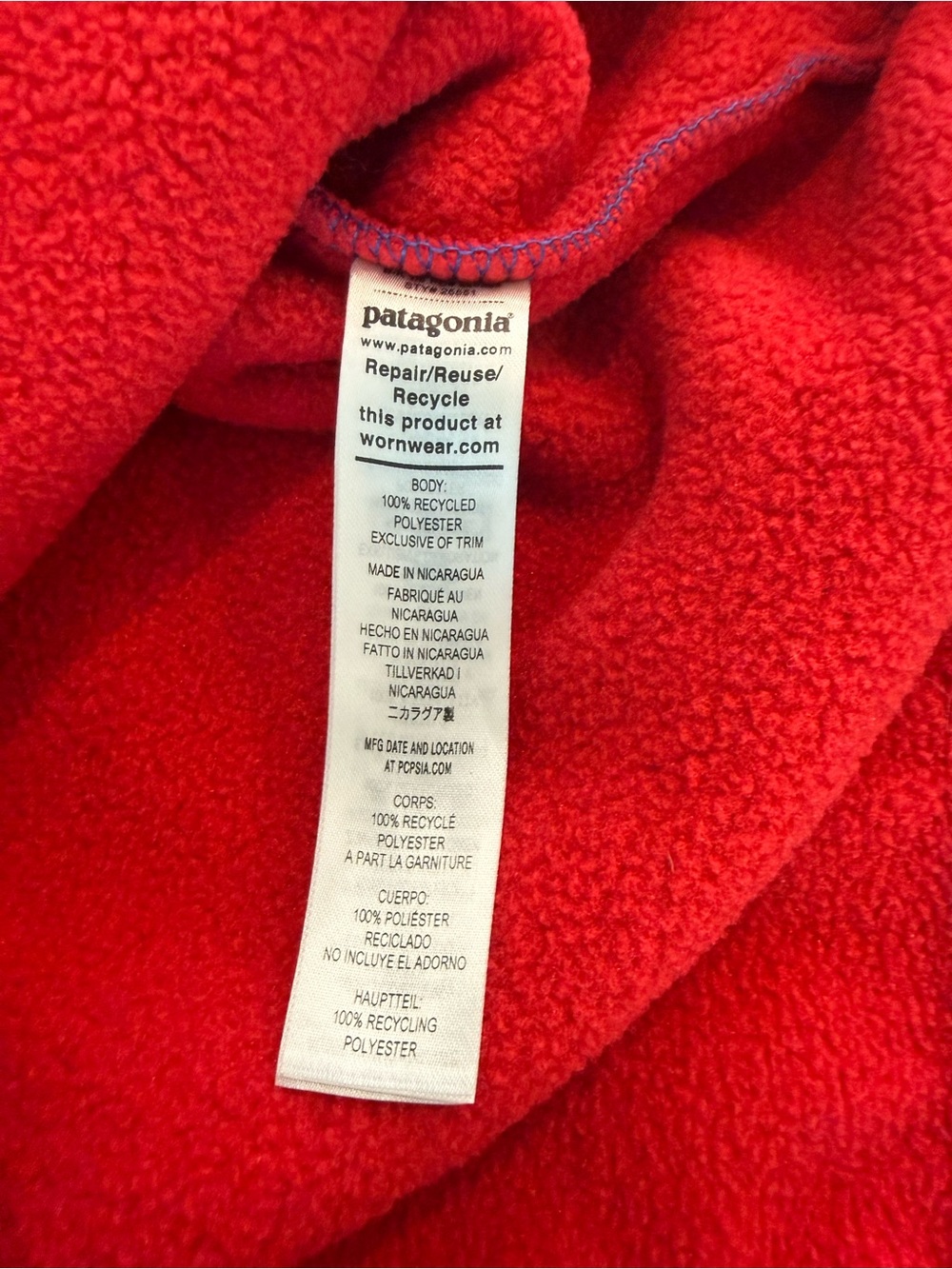 PATAGONIA Mens Women’s Medium Color Block SYNCHILLA Snap Fleece Pullover Sweater - Picture 6 of 8